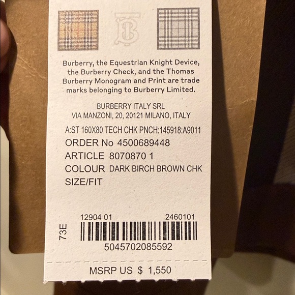 Burberry Brown Check Hooded Cape - Picture 8 of 8